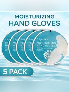 5 X SpaLife Moisturizing Hand Gloves Cocoa Butter Vitamin E‎ Hand Mask Treatment